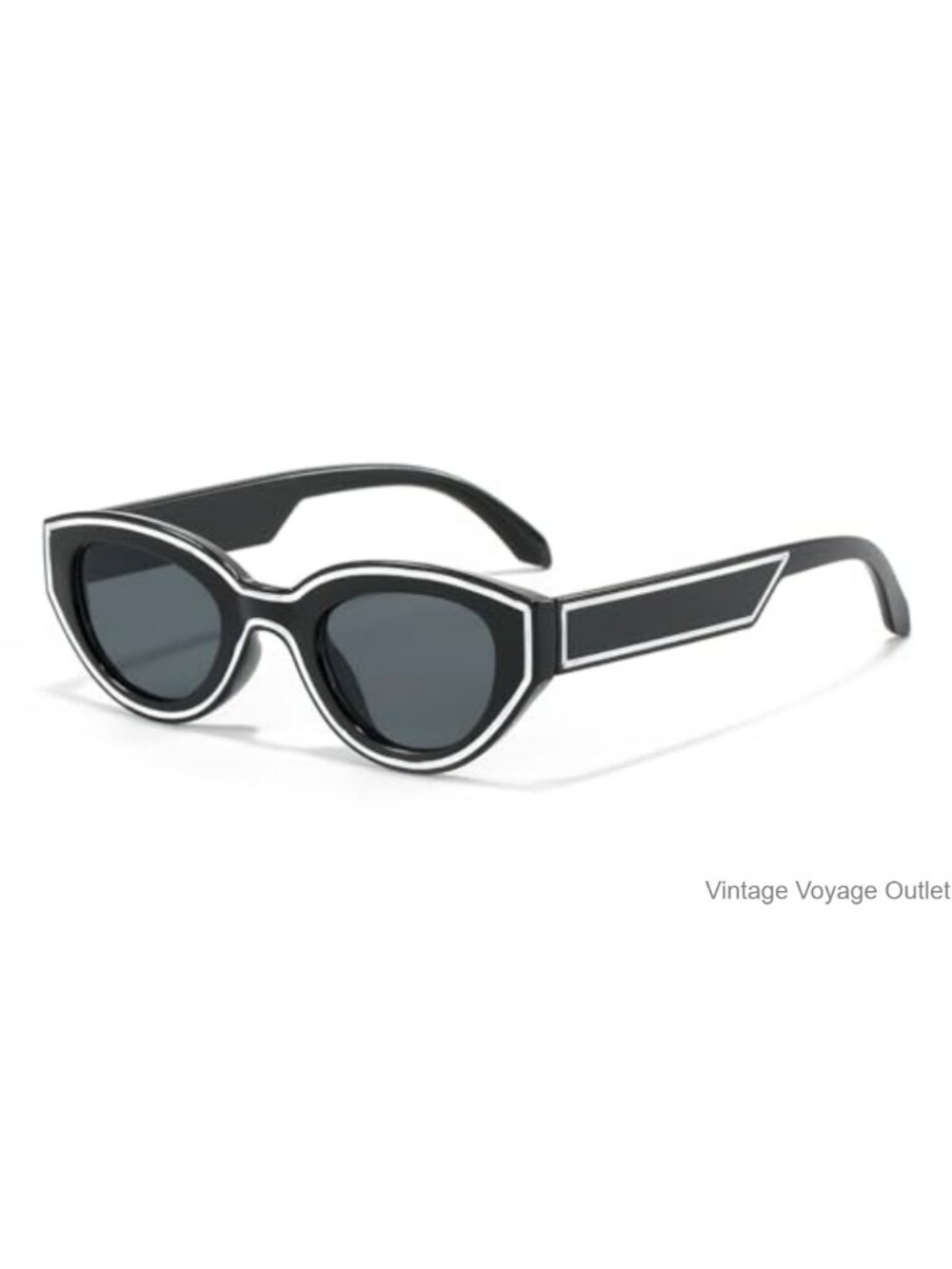 Retro Oval Cat Eye Sunglasses UV400 Small Frame Vintage 90s Women